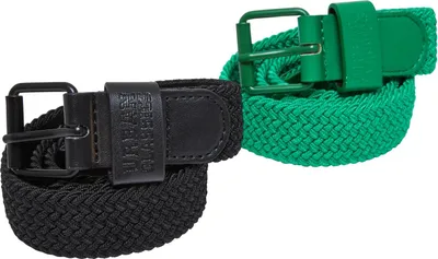 Image de Urban Classics UCK2560 | Elastic Belt Set Kids S/M à L/XL - Couleur : black/bodegagreen - Taille : S/M