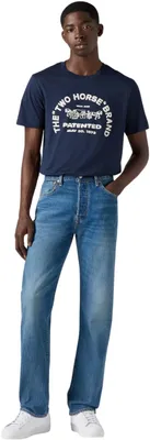 Produktbild von Levi's Herren Jeanshose 501 Original mit Knopfleiste, Straight Fit, Blau (Cascad