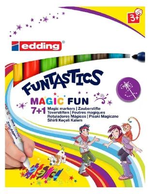 Produktbild von Edding Magic Fun, 8 Farben, Mehrfarbig, Pinselspitze, Mehrfarbig, Rund, 8 Stück(e)