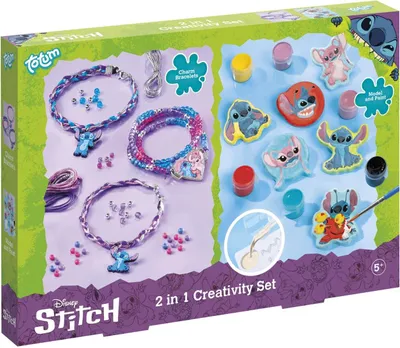 Image de Totum 2in1 Stitch Armbanden Maken en Gips Gieten Kit de croustillant