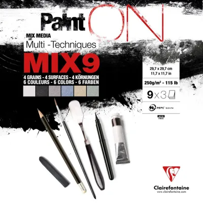 Obrázok produktu pre Clairefontaine 960077C, Umelecký papier, 250 g/m², 27 listy