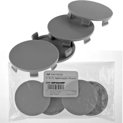 Produktbild von 4X 59,3mm Nabenkappen Felgen Deckel Radnaben Kappen Grau kompatibel mit Brock RC Design Platin