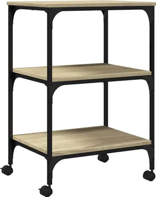 Obrázek produktu pro vidaXL Stojan na tiskárny 3 police dub Sonoma 50x41x75 cm