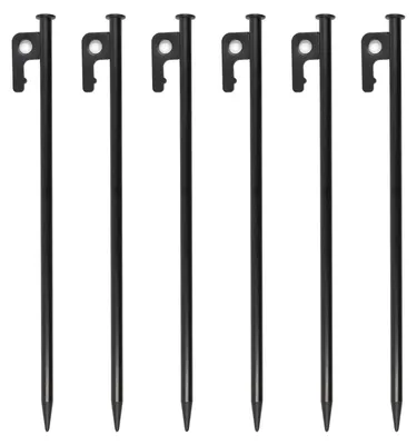 Image de Lot de 6 sardines en acier de 30 cm pour le camping
