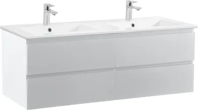 Immagine prodotto di Mobile bagno doppio SORRENTO da 120 cm con piano in Vetroceramica