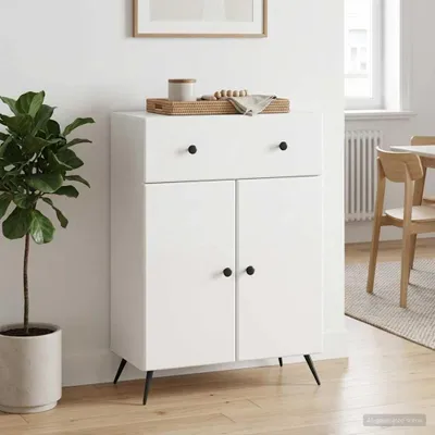 Obrázek produktu pro vidaXL Komoda, lesklá bílá, 66 x 34,5 x 90 cm, dřevotřísková deska
