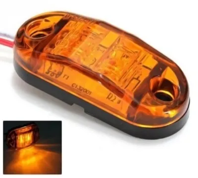 Obrázok produktu pre 1 kus oranžového LED signalizačného/označovacieho svetla, 24V – pre autobusy, nákladné vozidlá, prívesy