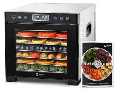 Produktbild von Balter Dörrautomat Edelstahl mit 7 Etagen, 600 W, Dörrgerät, LED-Display, 48-Stunden-Timer und Temperaturregelung, Dehydrator, BPA-frei