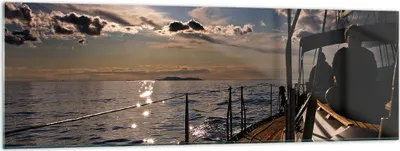 Produktbild von Bilder auf glas - Kroatien Yacht Segeln Segelboot - 160x50cm - Glasbilder - Wandbilder - Kunstdruck - zum Aufhängen bereit - Wanddekoration aus Glas - Glas Bilder - Wandbild auf Glas - GAB160x50-0426