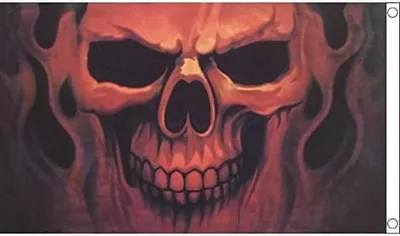 Productafbeelding van Schedel Spookvlag - Piraten Banier - Tuindecoratie - Dubbel Genaaide Naden - 150x90 cm - Zwart
