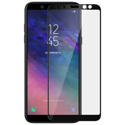 Obrázok produktu pre Avizar, ochranné sklo na celú obrazovku pre Samsung Galaxy A6, čierna farba