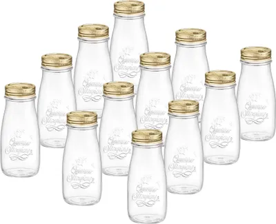Produktbild von Glas Flaschen Quattro Stagioni 400ml - 12 Stück - Smoothieglas