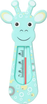 Immagine prodotto di Termometro da bagno galleggiante BabyOne, design: giraffa, a prova di bambino, analogico