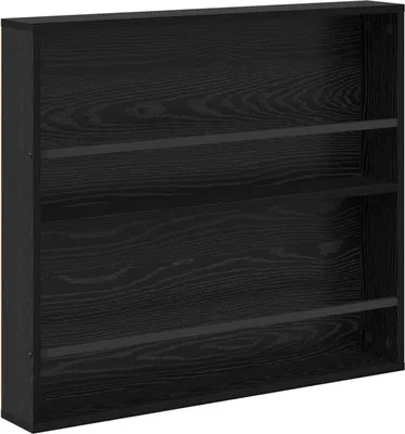 Image de Étagère à magazines avec étagère Chêne noir 80 x 12 x 70 cm