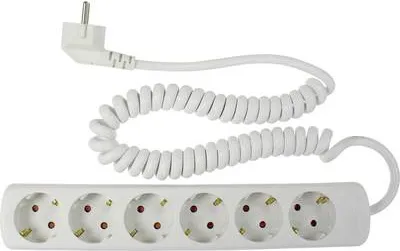 Obrázek produktu pro as-Schwabe 11461 as-Schwabe 6-fach Steckdosenleiste 2,5 m weiß