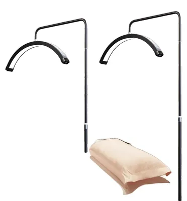 Immagine prodotto di Lampada fotografica a mezzaluna, temperatura di colore regolabile, set completo di accessori, bianca