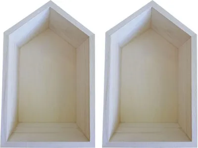 Produktbild von 2 Hausholzregale 22,5 x 14 x 10 cm