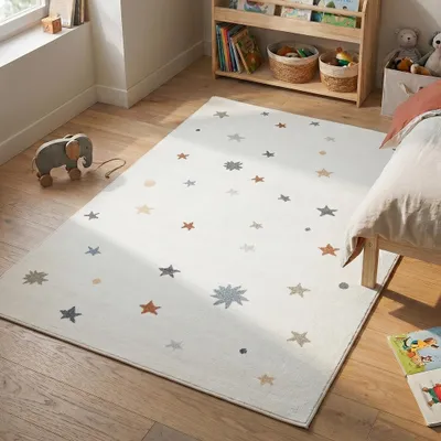Produktbild von Volero - Waschbarer Kinderteppich - Ravi Stars Bunt - 120x170 cm - Kinderzimmer - Klassik