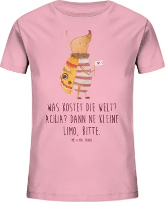 Produktbild von Mr. & Mrs. Panda Kleinkinder T-Shirt Nachtfalter Fähnchen 12-14 Jahre (152/164) - Baumwolle Pink - Geschenk, Shirts für Kinder, Süß, Lustige Sprüche, Spruch Lustig, Jungen