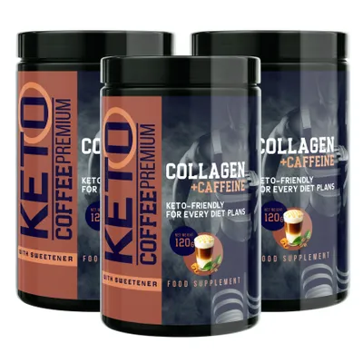 Immagine prodotto di 3x Keto Coffee Premium - Integratore di proteine 120 g