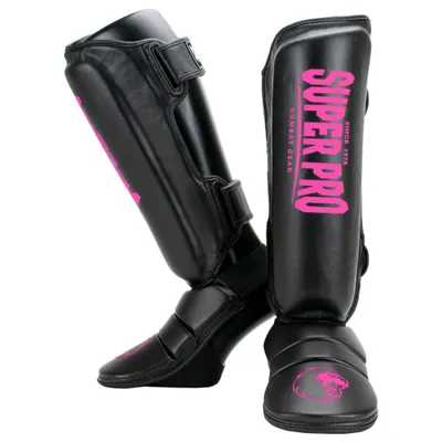 Produktbild von Schienbeinschoner für Kickboxen - Protector - Schwarz/Rosa