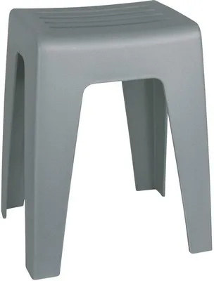 Obrázek produktu pro Ibenzoa® Koupelnová stolička s úložným prostorem, šedá, rozměry 38 x 47 x 32 cm, vysoce kvalitní plast, nosnost až 120 kg, univerzální použití