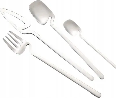 Produktbild von Modernes Edelstahl Besteck Set 32 tlg. MATT SILBER Set