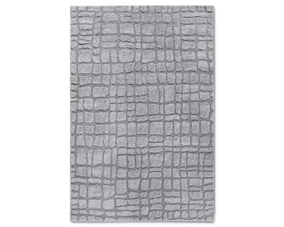 Zdjęcie produktu dla Dywan do salonu 160x235cm, pluszowe włosie w kolorze szarym, wycinany miękki
