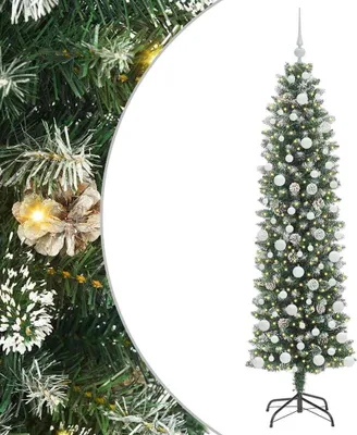 Immagine prodotto di vidaXL Albero di Natale artificiale sottile verde e bianco 180 cm