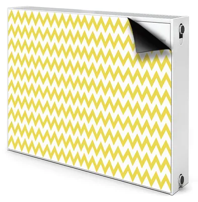 Produktbild von Magnet Heizkörperverkleidung Heizkörper-Abdeckung Heizung Heizkörper 80x60 cm  - Gelb, Zickzacks