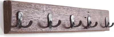 Produktbild von VINTAGE WANDGARDEROBE CASA | 60x8cm(BxH) Hakenleiste mit 5 Doppelhaken