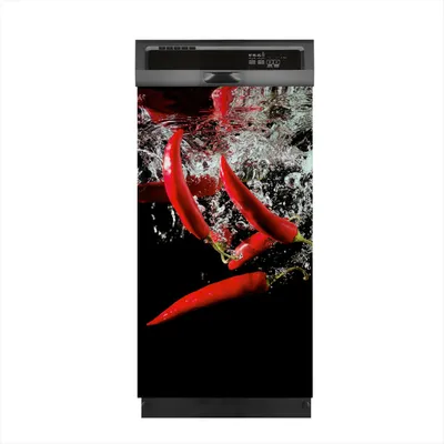 Produktbild von Aufkleber sticker 45x80 cm Dekorative folie Spülmaschine - Paprika Gemüse