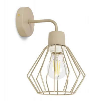 Obrázek produktu pro LUXOLAR – LED nástěnná lampa béžovo-šedá E27 60 W – nástěnné svítidlo do interiéru pro obývací pokoje, kuchyně – nástěnné osvětlení, klasický design