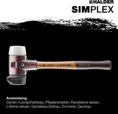 Productafbeelding van Halder SIMPLEX-Schonhammer 60, rubber/superplastic