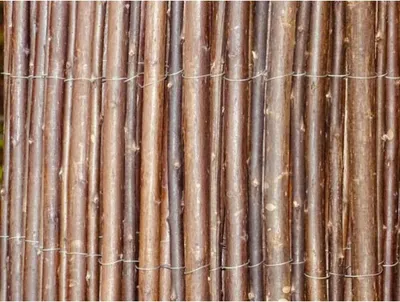 Produktbild von Premium-Paravent aus braunem Weiden-Schilfrohr, mittlerer Sichtschutz, H.1 x B.3 m