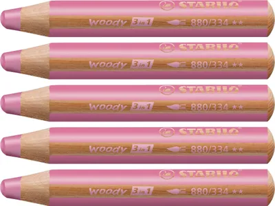 Immagine prodotto di Stabilo® 880/334 penna multitalento woody 3 in 1, rosa/viola rosa