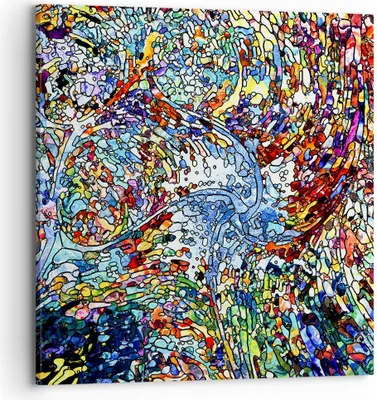 Produktbild von Bild auf Leinwand - Leinwandbild - Abstraktion modern - 70x70cm - Wand Bild - Wanddeko - Wandbilder - Leinwanddruck - Bilder - Kunstdruck - Wanddekoration - Leinwand bilder - Wandkunst - AC70x70-4045