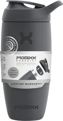 Produktbild von Promixx Pursuit Insulated Stainless Steel Shaker (550ml) Graphite - Fitness-Zubehör - Streuer & Mixer