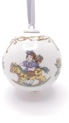 Produktbild von Hutschenreuther Porzellan Weihnachtskugel Kugel 1986 ohne Originalverpackung