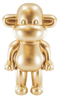 Produktbild von Ornament - Monkey Figurine 'The Legend'- Polyresin - Gold - 20,5x13,5x35cm