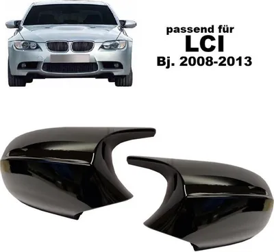 Produktbild von Spiegelkappen Spiegelabdeckung Schwarz passend für BMW 3er E90 E91 E92 E93 08-13 LCI