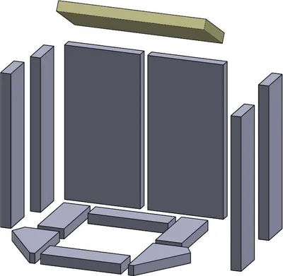 Produktbild von Heizgasumlenkplatte 365x140x25mm (Vermiculite) passend für Skantherm**