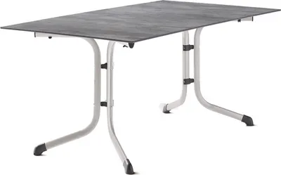 Produktbild von Sieger Boulevard-Klapptisch Polytec 160x90 cm Aluminium