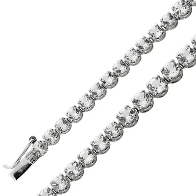 Produktbild von Topas Collier Silber 925 weiße Natur Edelsteine  40