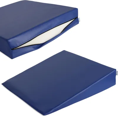 Produktbild von Habys Lagerungskeil, für Massage und Therapie | Lagerungskissen, Lagerungsmaterial | Physiotherapie, Orthopädisch | 60x60x12cm | Marineblau