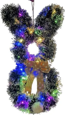 Produktbild von LED-Lichterkranz mit Schleife – LED-Osterdekoration