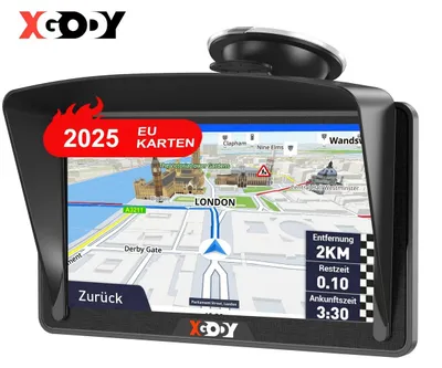 Obrázok produktu pre Navigačný prístroj 7 palcov pre osobné automobily, nákladné vozidlá a obytné prívesy. Autonavigácia s mapami EÚ pre rok 2026, dotykovým displejom, GPS, hlasovou navigáciou a asistentom jazdy. 256 MB RAM, 16 GB pamäte