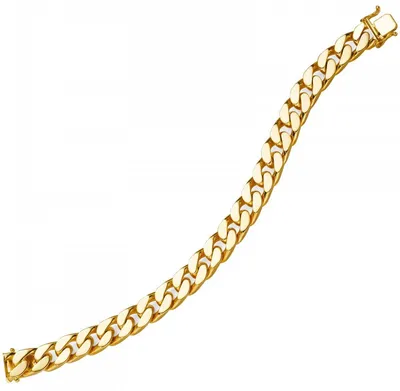 Produktbild von 12mm breites Armband Armkette Panzerarmband 750 Gold Gelbgold 22cm