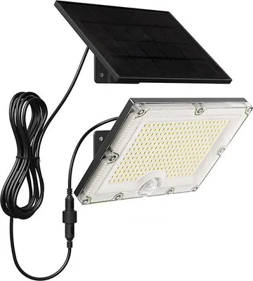 Produktbild von 10W IP65 Solarprojektor mit PIR-Bewegungsmelder - Kaltweiß 6000K - 8000K