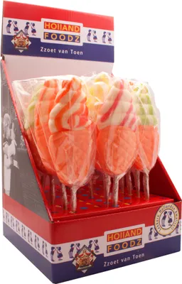 Image de Holland Foodz sucettes glacées aux fruits 90g présentoir 17 pièces